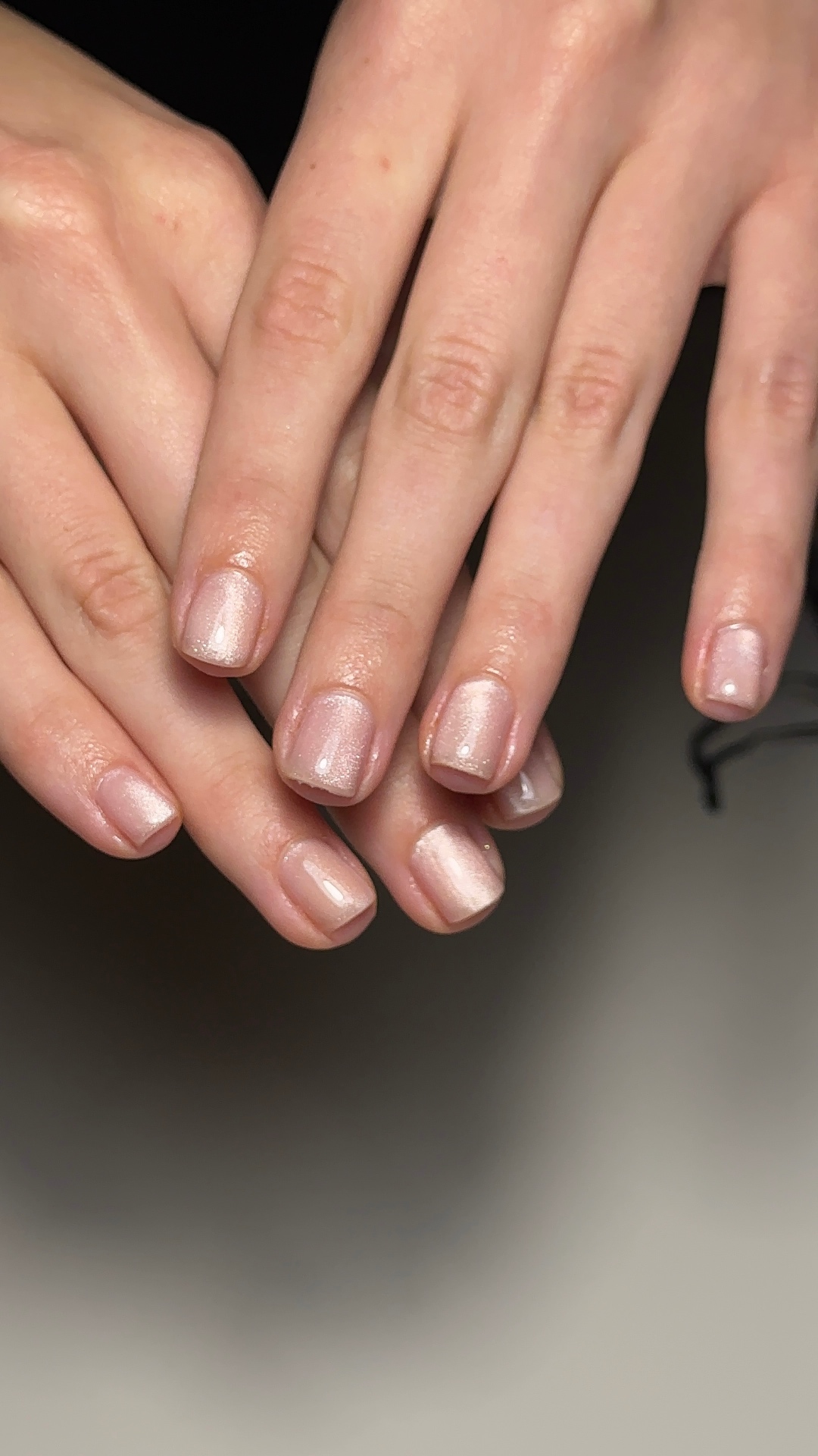 Pearl shimmer natural nails