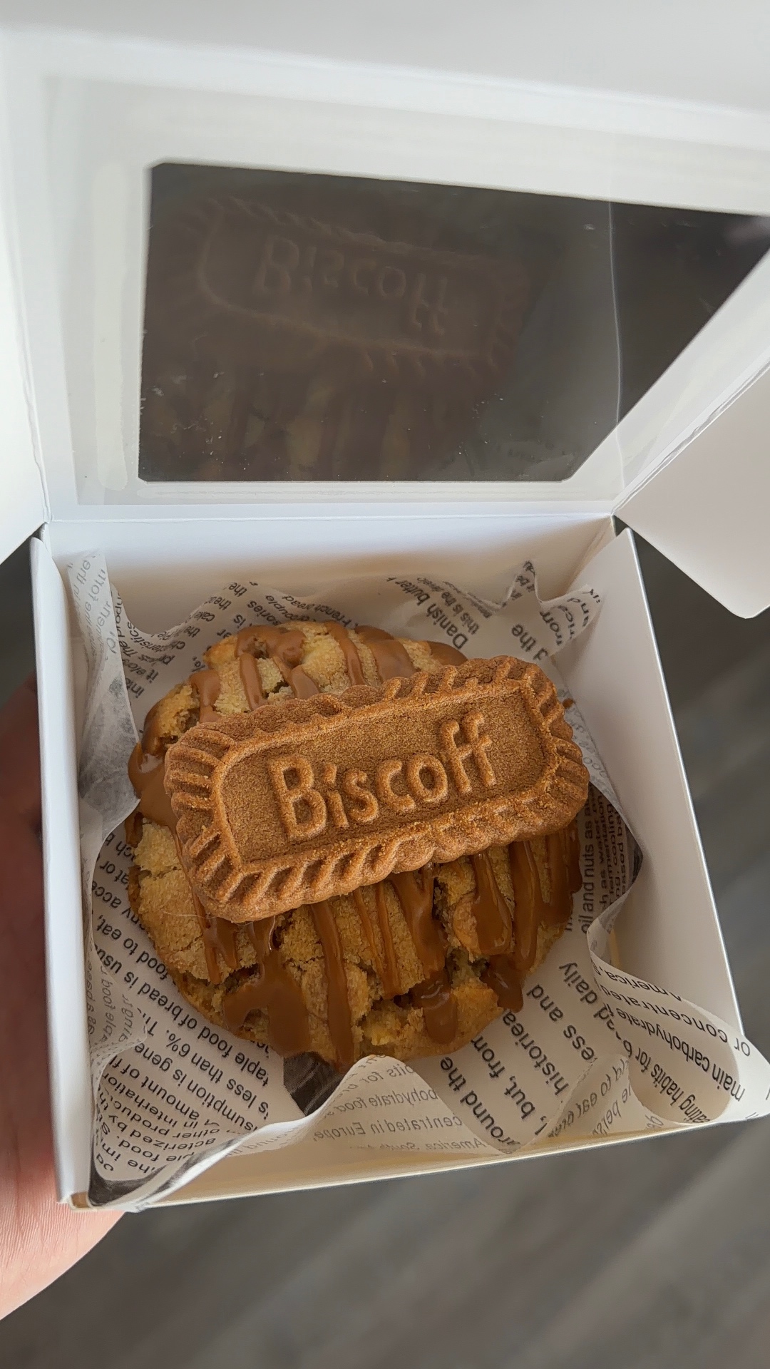 Biscoff filled cookie